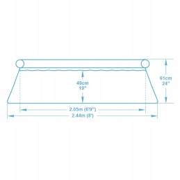 Išplečiamas sodo baseinas 244 x 61 cm 9in1 bestway 57450