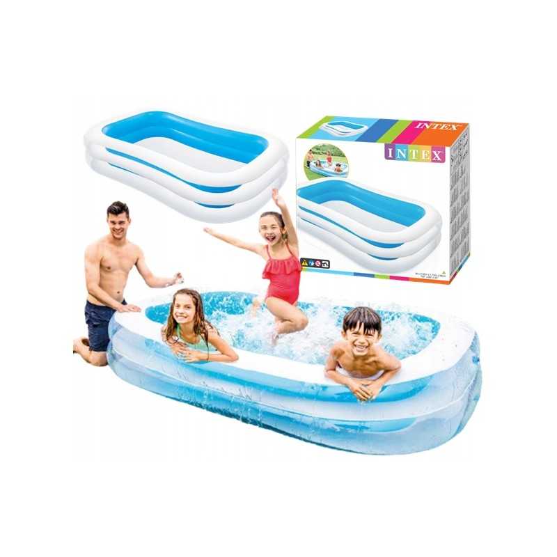 Intex pripučiamas stačiakampis baseinas, didelis, 262x175x56