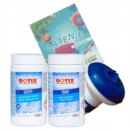 Chlortix baseinui multi 1kg chlortix šokas 1kg gotix rinkinys baseinui