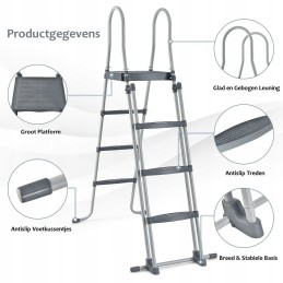 Kopėčios antžeminiam baseinui 130x70x178cm