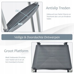 Kopėčios antžeminiam baseinui 130x70x178cm