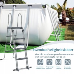 Kopėčios antžeminiam baseinui 130x70x178cm