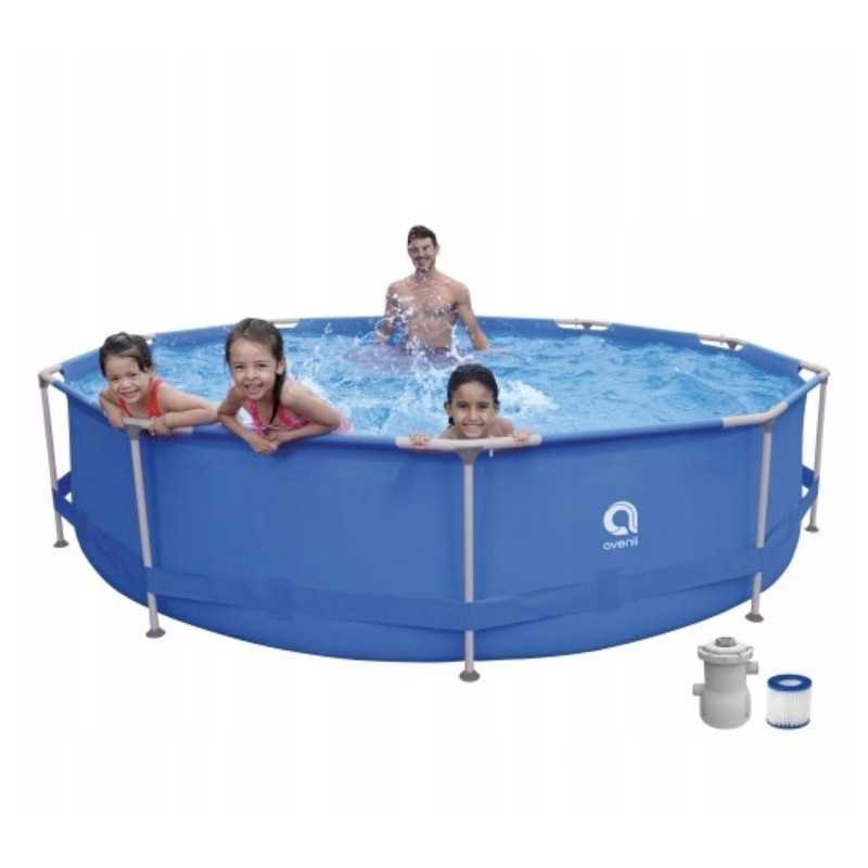 Sodo baseinas 360 x 76 cm, Avenli rėmo siurblys