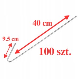 Inkarai smeigtukai geokratų tvirtinimui geogardeliai batutai40cm 100vnt