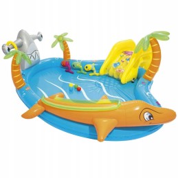 Sea Life pripučiamas baseinas su čiuožykla 280x257x87cm