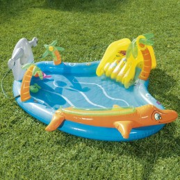 Sea Life pripučiamas baseinas su čiuožykla 280x257x87cm