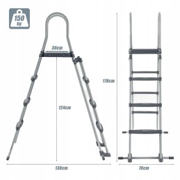 Costway baseino kopėčios 4 laipteliai 178 cm