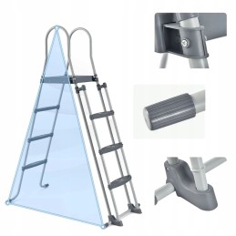 Costway baseino kopėčios 4 laipteliai 178 cm