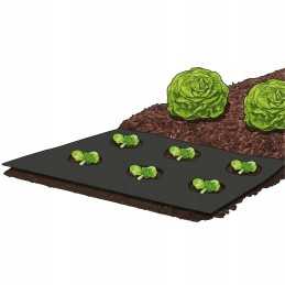 Juoda agrotekstilė 150 x 500 cm parkas, apsauga nuo piktžolių