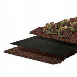 Juoda agrotekstilė 150 x 500 cm parkas, apsauga nuo piktžolių