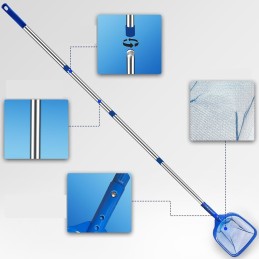 Nusileidimo tinklas 83 200 cm selektorinis tinklas teleskopinis baseino valymas