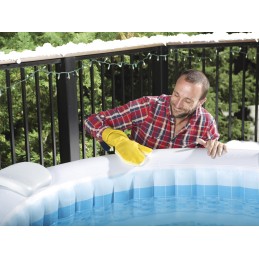 Sūkurinės vonios valymo rinkinys, šepetys, pirštinė ir sietelis