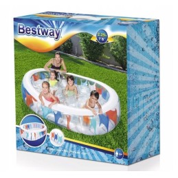 Bestway šeimos ovalus pripučiamas sodo baseinas