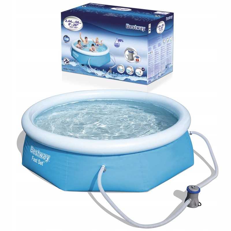 Bestway išplečiamas sodo baseinas 244x66 57268