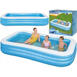 Bestway didelis stačiakampis sodo baseinas vaikams 305x183x56cm