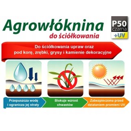 Agrotekstilė mulčiavimui, juoda, 3,2x20m, 50g