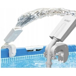 Baseino fontanas su intex LED užuolaida