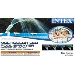 Baseino fontanas su intex LED užuolaida