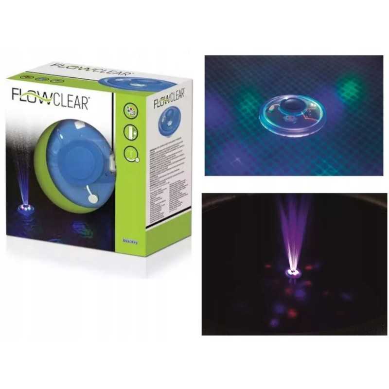 Baseino fontanas LED prožektorius bestway 1 metras