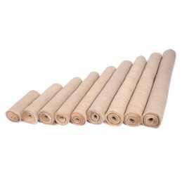 Džiuto audinys, natūralus džiutas, 10 cm metrais, apipjaustytas dekoratyviniais krašteliais