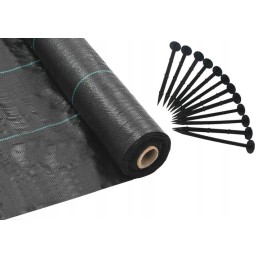 ⭐⭐Apsaugos nuo piktžolių kilimėlis, mulčiavimo agrotekstilė, agrotekstilė 1,1x50 m uv + inkarai⭐⭐