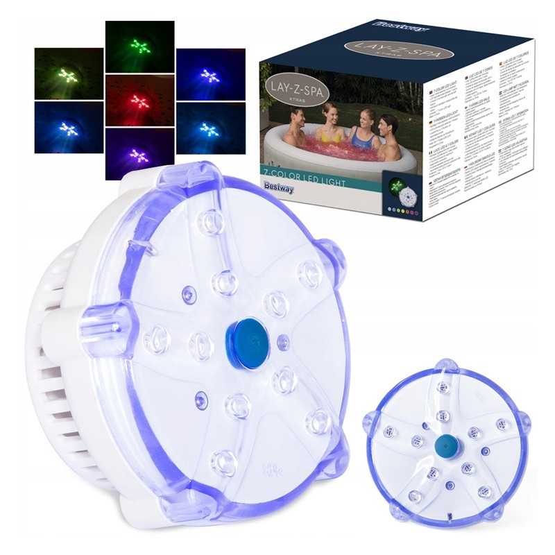 Bestway LED lempa SPA sūkurinei voniai 7 spalvų 17 energiją taupančių diodų 60303