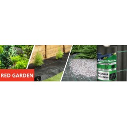 Nuo piktžolių agrotekstilė agrotekstilė 90g juoda 1,6x50m UV 3% + kaiščiai