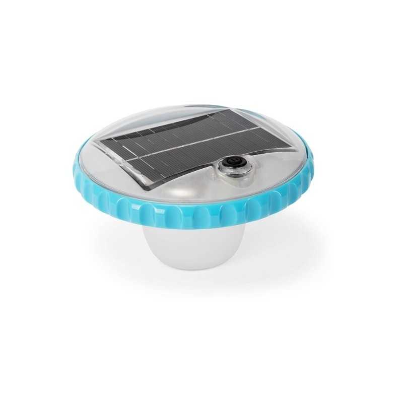 Dreifuojanti saulės baseino lempa