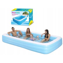 Didelis stačiakampis šeimos baseinas 305x183 saulės klubas