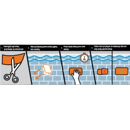 Bespalvė vandeniui atspari plati juosta baseinams