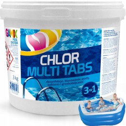Baseino chemikalai chloro tabletės multi tabs 3in1 5kg gamix 200g x 25vnt