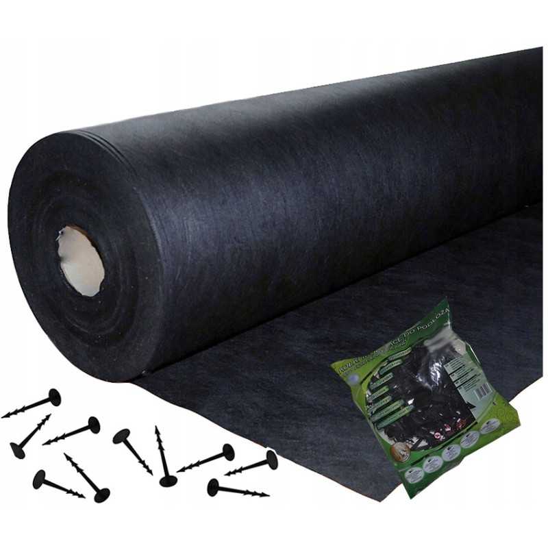 Agrotekstilė agrotekstilė 160cm 20m + smeigtukai, stori, tvirti, nuo piktžolių