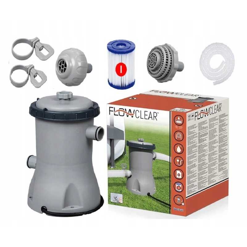 Siurblys su filtru baseinui 2006l h bestway 58383