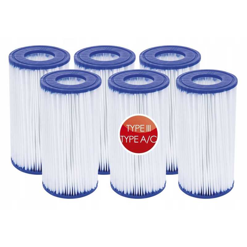6x filtras Bestway 58012 III tipo baseino siurbliui
