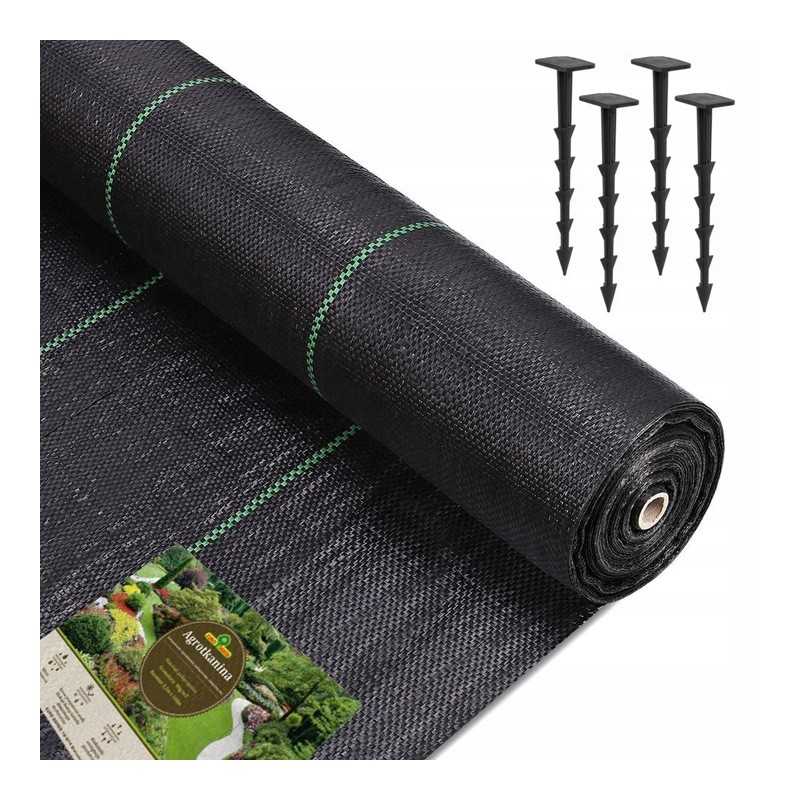 ⭐⭐Agrotekstilės agrotekstilės kilimėlis nuo piktžolių 0,8x50m 90g UV tvirtinimo ankeriai⭐⭐