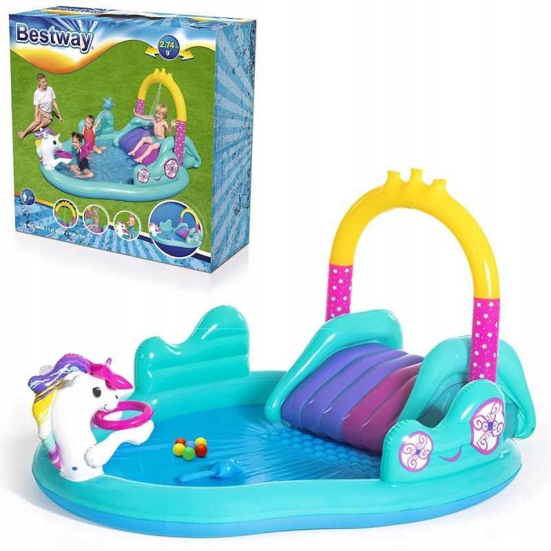53097 bestway baseinas, žaidimų aikštelė su čiuožykla 274