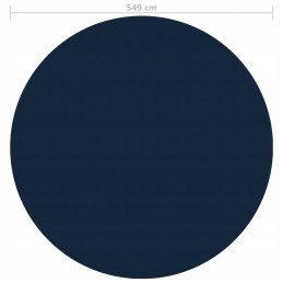 Vidaxl plaukiojanti pilna saulės folija baseinui 549 cm juoda mėlyna
