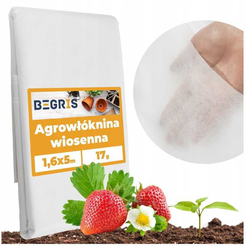 ☘️Agrotekstilės spyruoklinis kilimėlis 17g storio tvirtas atsiliekantis 5x1,6m balta danga☘️