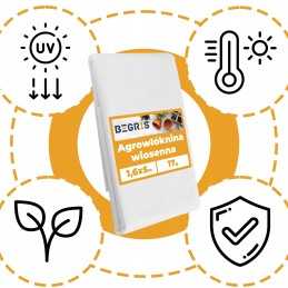 ☘️Agrotekstilės spyruoklinis kilimėlis 17g storio tvirtas atsiliekantis 5x1,6m balta danga☘️