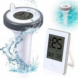 Plaukimo baseino termometras, belaidis, atsparus vandeniui, baltas