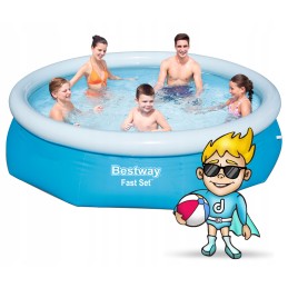 Išplečiamasis sodo baseinas 305x76 bestway 9in1 komplektas