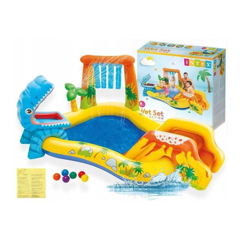 Sodo baseinas, vandens žaidimų aikštelė, čiuožykla, pilis