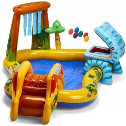 Sodo baseinas, vandens žaidimų aikštelė, čiuožykla, pilis