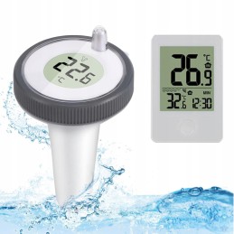 Belaidis skaitmeninis baseino termometras IP67, atsparus vandeniui voniai