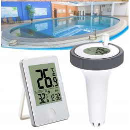 Belaidis skaitmeninis baseino termometras IP67, atsparus vandeniui voniai