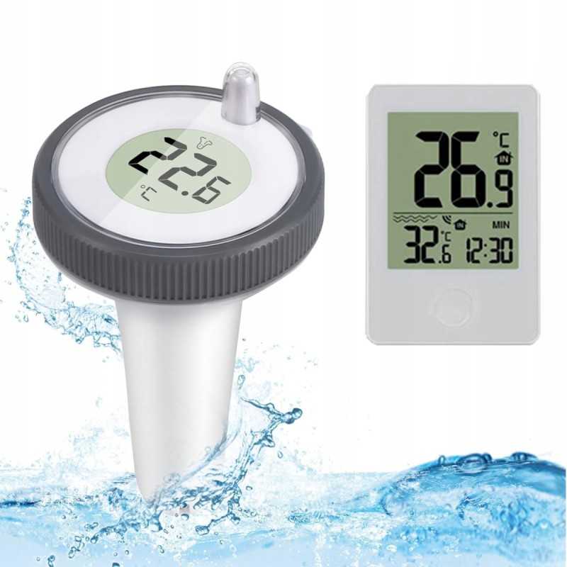 Belaidis plūduriuojantis baseino termometras, skirtas tvenkinio tvenkinio jutikliui
