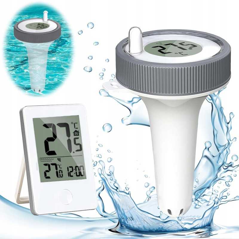 Belaidis baseino termometras, baseinas, vonia, vandeniui atsparus jutiklis