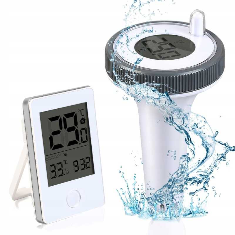 Belaidis plaukiojantis termometras su monitoriumi akvariumo baseinams