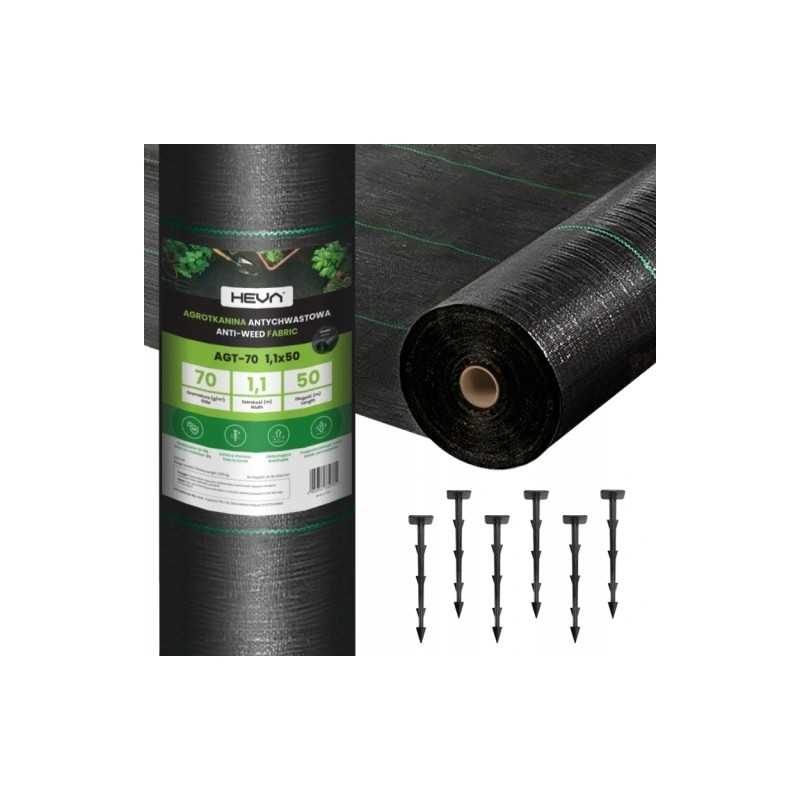 ⭐⭐Agrotekstilė Agrotekstilė piktžolėms 70g juoda 1,1x50m uv 3% tvirti inkarai⭐⭐