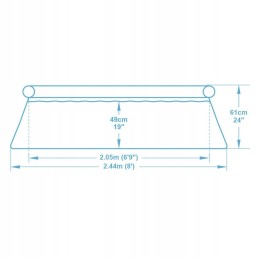 Išplečiamas sodo baseinas 244 x 61 cm 9in1 bestway 57450